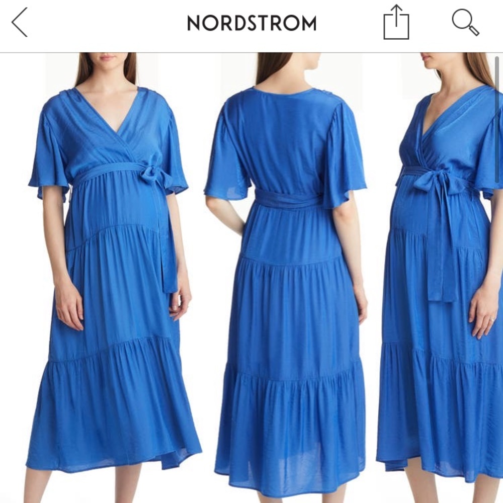 Angel Maternity: New with tags - Never worn- Blue- Maternity Dress- Size M